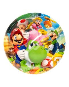 Platos Mario Bros Cartón