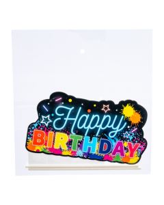 Topper Cartón Happy Birthday