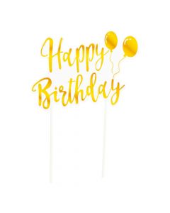Topper Papel Estampado Happy Birthday