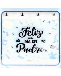 Fondo Tela Estampado Feliz Dia Del Padre 150x100cm Multicolor