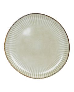 Plato Cerámica Gris Y Marrón