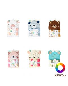 Set Toalla Paño Bebé Bordado