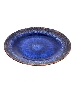 Plato Cerámica Azul Y Negro