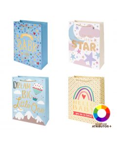 Bolsa Papel Mediana Frases Figuras