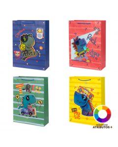 Bolsa Papel Dinosaurio Grande