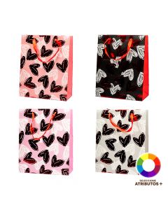 Bolsa Papel Corazones Romántica