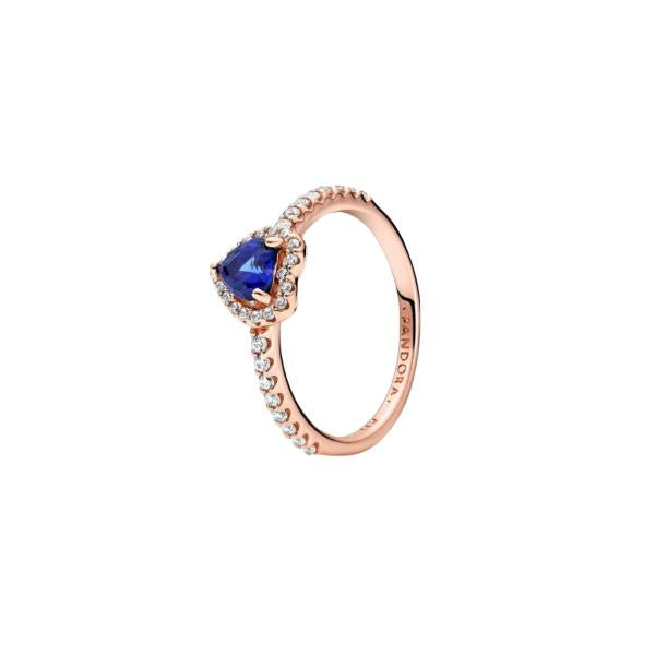 Anillo Azul Corazon Pandora