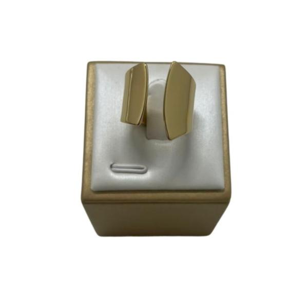 Anillo De Acero Diseño Dorado