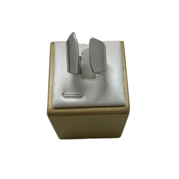 Anillo De Acero Diseño Plateado