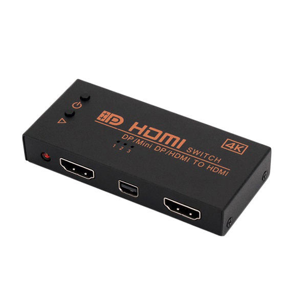 CONMUTADOR HDMI MINI DISPLAY PORT DISPLY PORT A HDMI TIPO A OTN-7590 ONTEN NEGRO