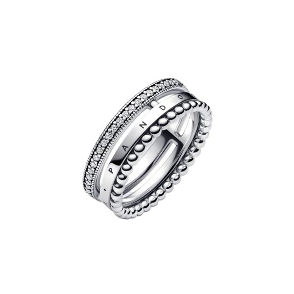 Anillo Pave Doble Pandora