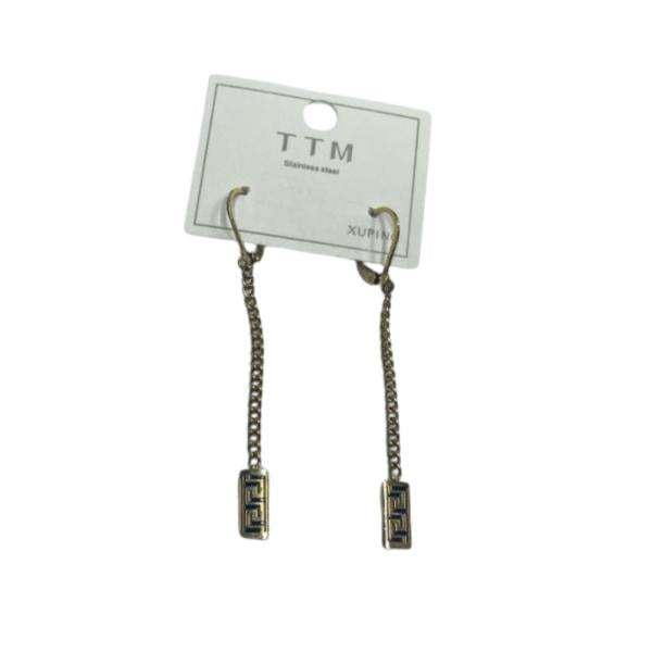 Aretes Dorados Diseño Cadenita Modelo T000689088