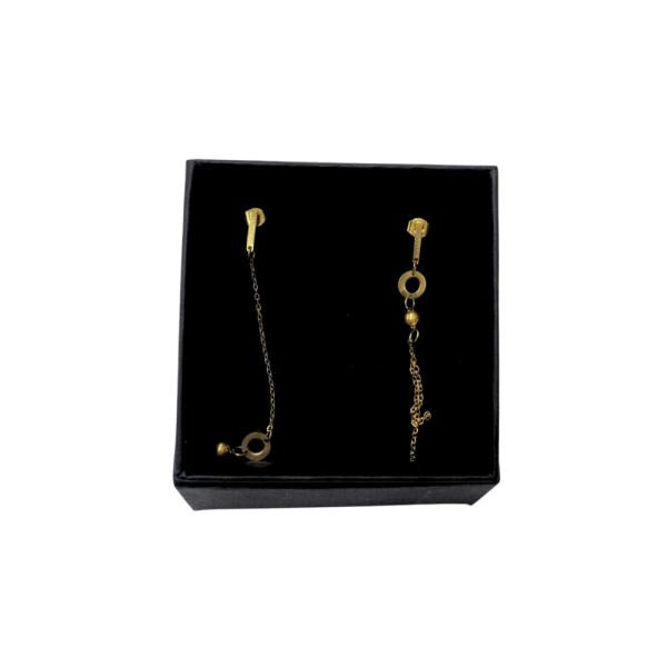 Aretes Dorados Diseño Cadenita Modelo T000692662
