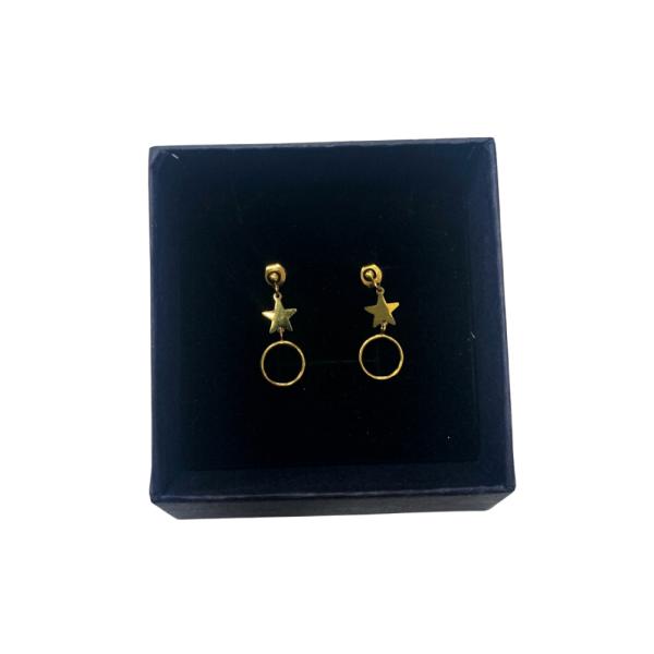Aretes Dorados Diseño Estrella Modelo T000658909