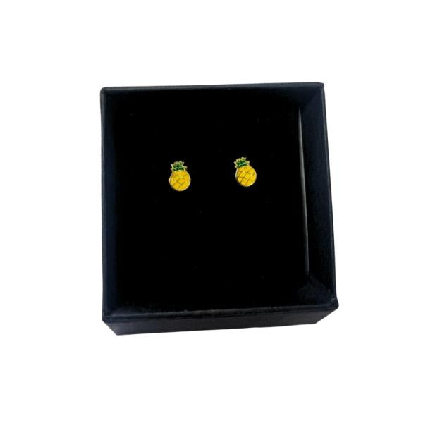Aretes Dorados Diseño Piña Modelo X000796556