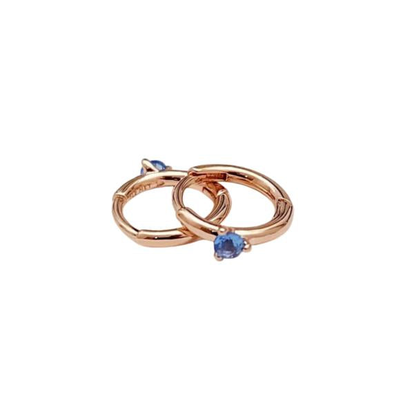 Aretes Huggie Azul