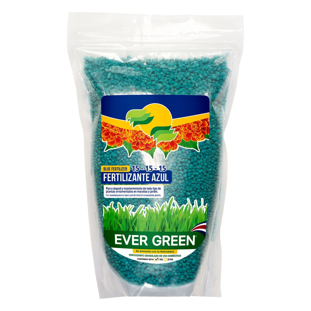 Fertilizante Granulado Ever Green Azul 15-15-15 1 Kg