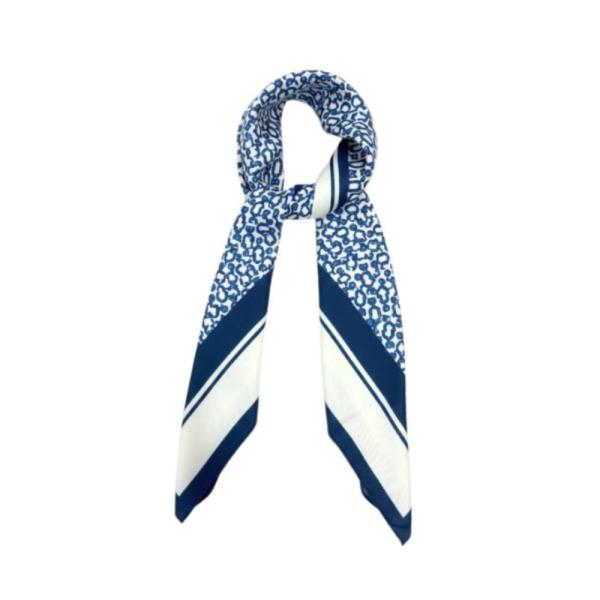 BANDANA 90x90 CON ESTAMPADO COMBINADO AZUL