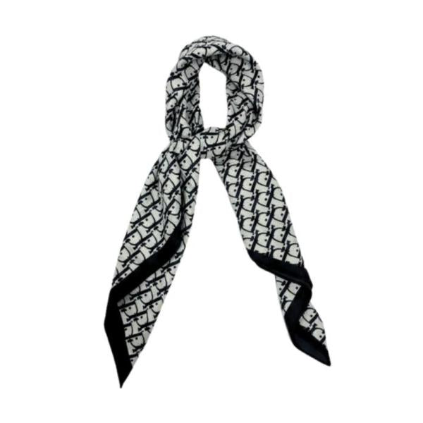 Bandana 90X90 Con Estampado Logo Dc Marca Dior Negro