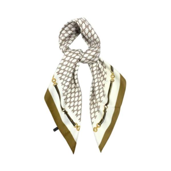 BANDANA 90x90 CON ESTAMPADO MARCA CELINE CAFE