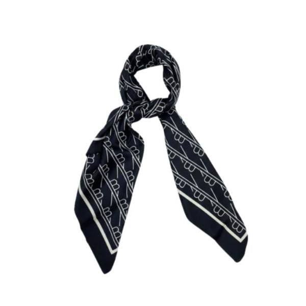 BANDANA 90x90 CON ESTAMPADO PATRON B NEGRO