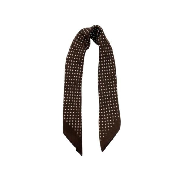 Bandana Con Estampado De Puntos Cafe