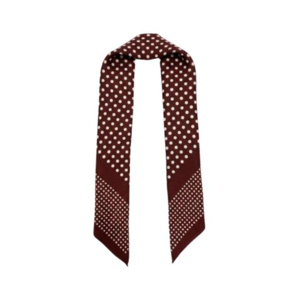 Bandana Con Estampado Floral Y De Puntos Vino