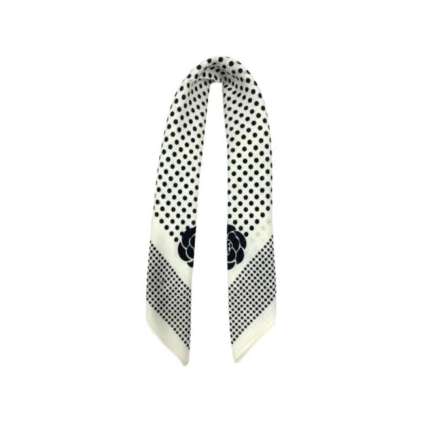 Bandana Con Estampado Floral Y De Puntos Blanco