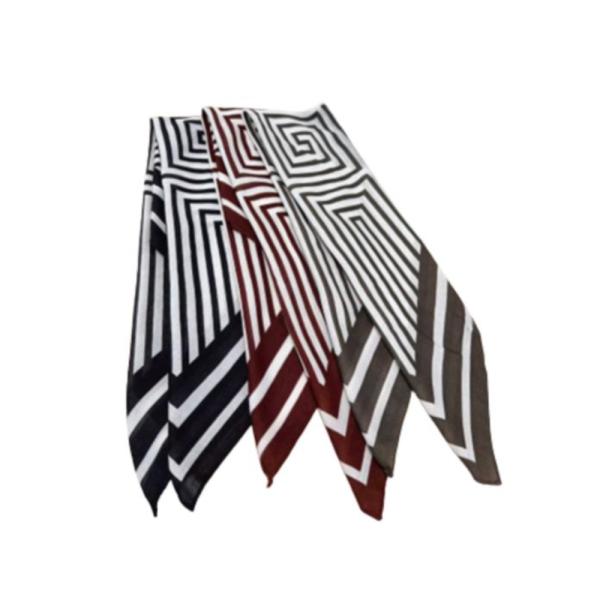 Bandana Con Estampado Laberinto Gris