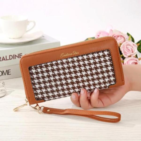 Billetera Para Dama C079-112 Cafe/Rayas