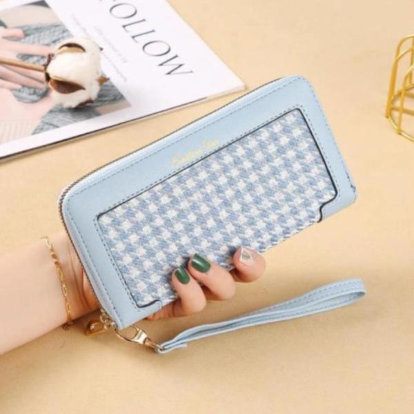 Billetera Para Dama C079-112 Celeste/Azul