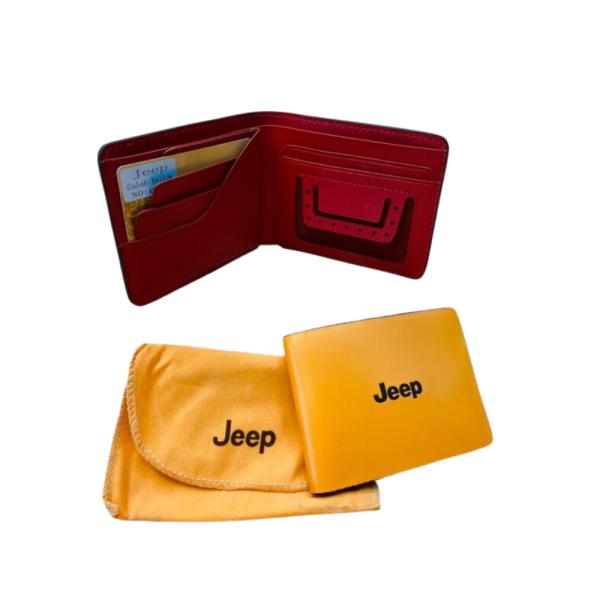 Billetera Caballero Marca Jeep 6419 Amarillo