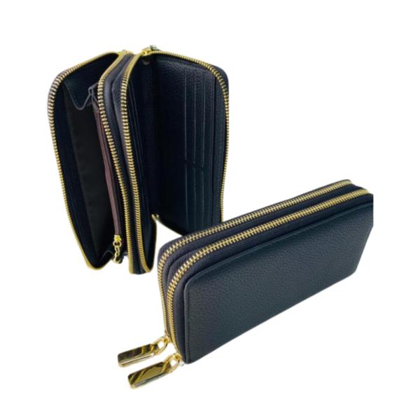 Billetera De Cuero Para Dama 6918 Negro