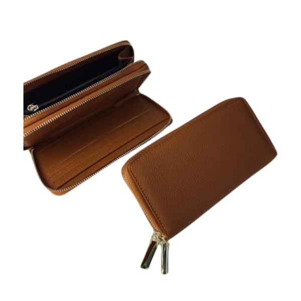 Billetera De Cuero Para Dama 6918 Cafe