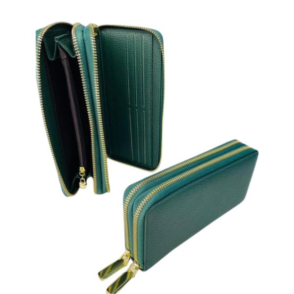 Billetera De Cuero Para Dama 6918 Verde