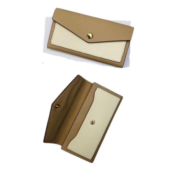 Billetera De Cuero Para Dama 88756 Dorado/Cafe