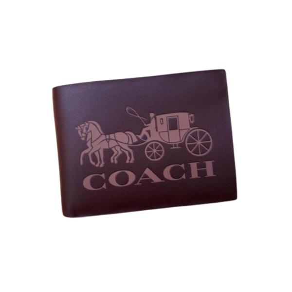 Billetera Marca Para Caballero Coach Modelo 6824 Cafe