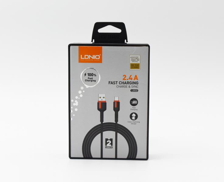 CABLE USB LIGHTNING LS532 LDNIO NEGRO