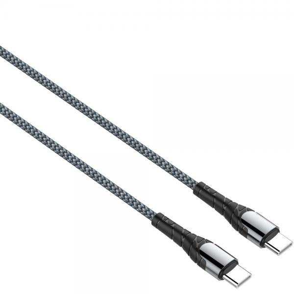 CABLE USB TIPO C-C LC101 LDNIO VERDE GRIS