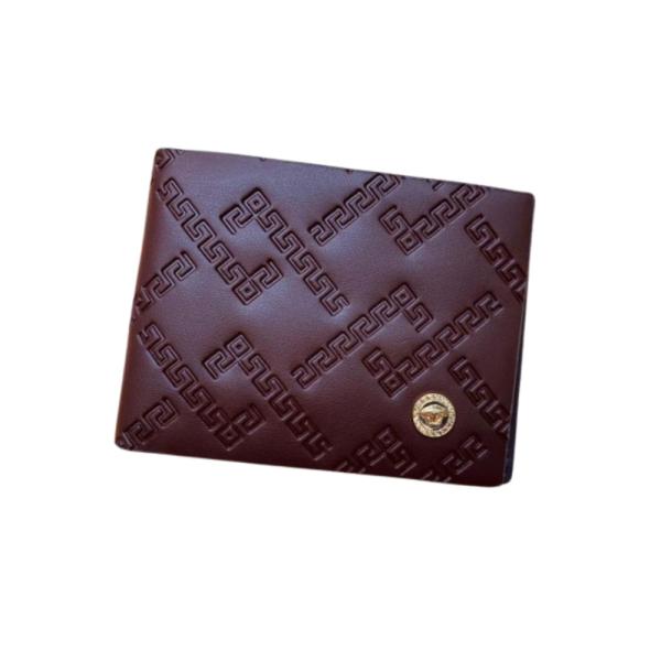 Billetera Marca Para Caballero Versace Modelo 9240 Cafe