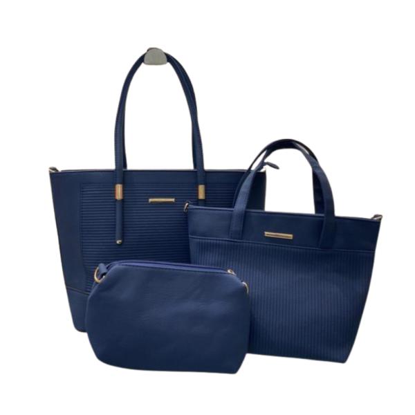 Bolso 3 En 1 Para Dama 0052 Azul