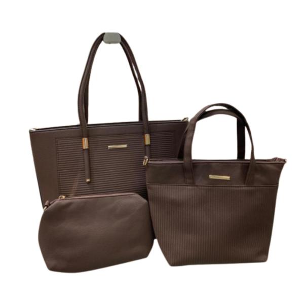 Bolso 3 En 1 Para Dama 0052 Cafe Oscuro