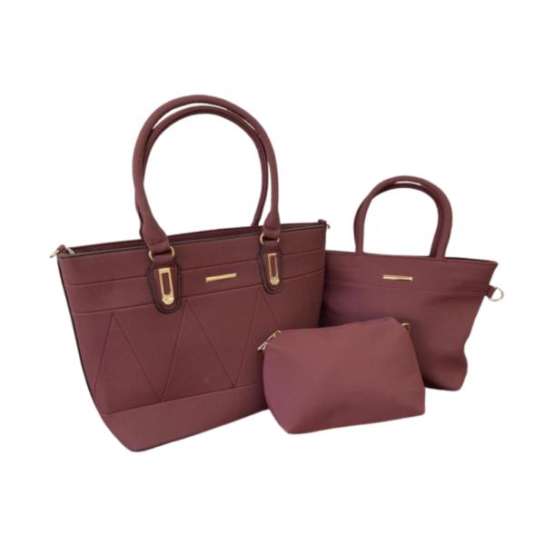 Bolso 3 En 1 Para Dama 0086 Vino