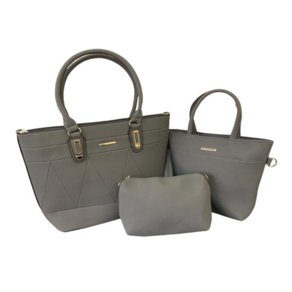 Bolso 3 En 1 Para Dama 0086 Gris