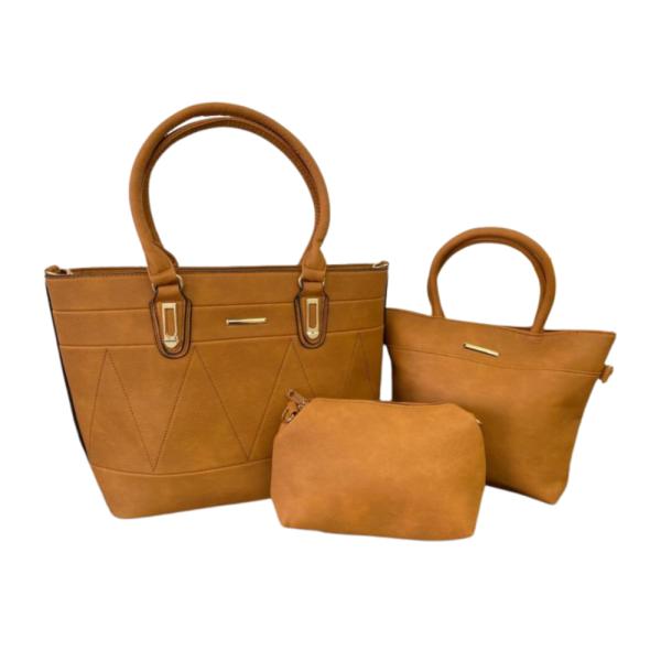 Bolso 3 En 1 Para Dama 0086 Cafe Claro