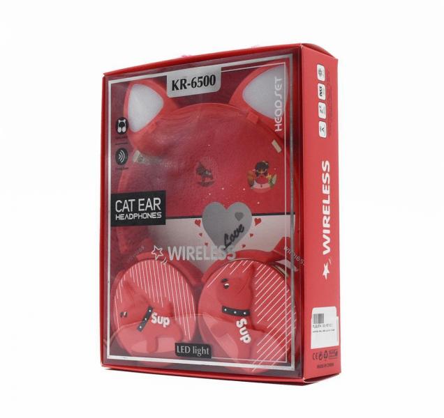 AUDIFONOS MANOS LIBRES BLUETOOTH KR-6500 KARLER PERRO ROJO