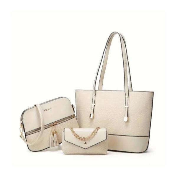 Bolso 3 En 1 Para Dama 22313 Crema