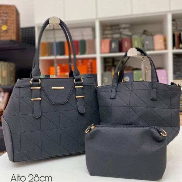 Bolso 3 En 1 Para Dama 6121 Negro