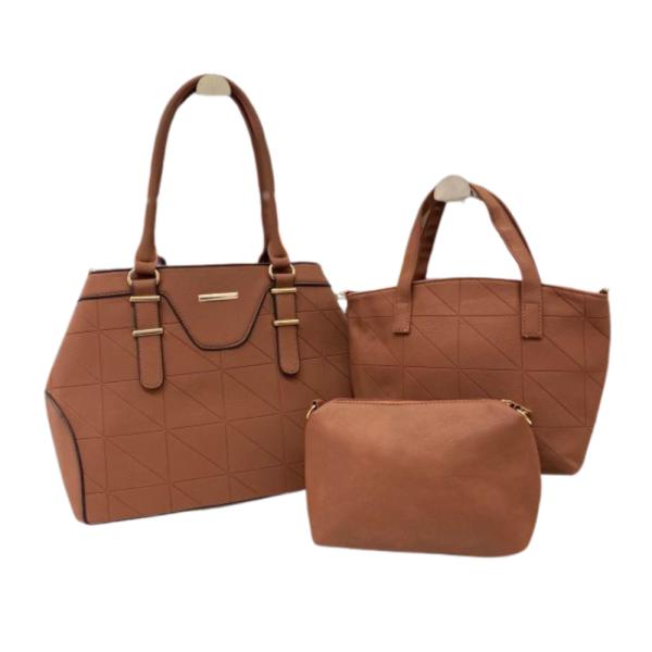 Bolso 3 En 1 Para Dama 6121 Cafe Claro