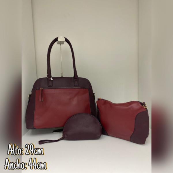 Bolso 3 En 1 Para Dama 85403 Vino